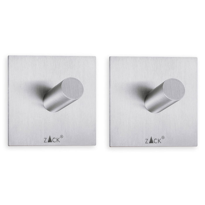 Zack Set 2 Ganchos Pared Duplo Cuadrados Mate 4.2x4.2 cm Zack Set 2 Ganchos Pared Duplo Cuadrados Mate 4.2x4.2 cm